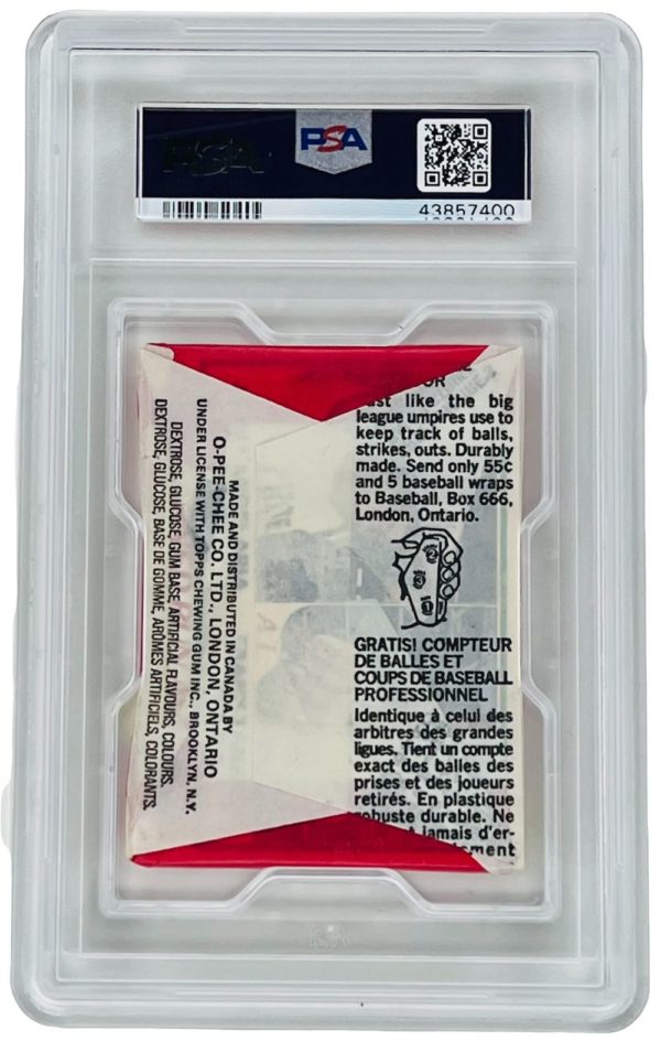 1978 O Pee Chee Baseball Wax Pack "A.L. ERA Leaders-Back" PSA 9