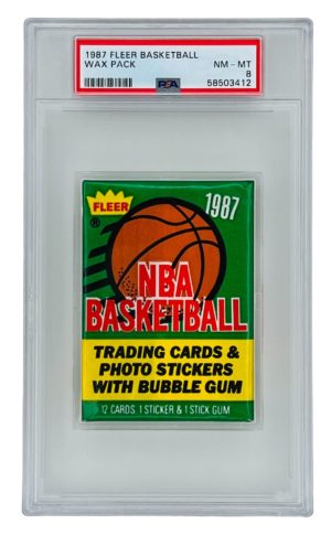 1987 Fleer Basketball Wax Pack PSA 8