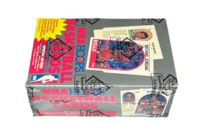 1989-90 NBA Hoops S2 Wax Box Jordan On Box Top (BBCE+FASC)