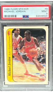 1986 Fleer Michael Jordan Rookie Sticker (PSA 9)