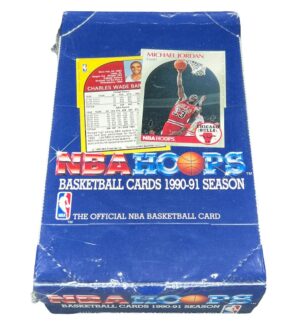 1990-91 NBA Hoops S1 Wax Box Michael Jordan On Box Top