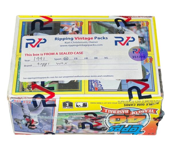 1991 Topps Baseball Wax Box (RVP+FASC)