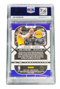 2020 Panini Obsidian LeBron James FOTL Electric Etch Blue PSA 8