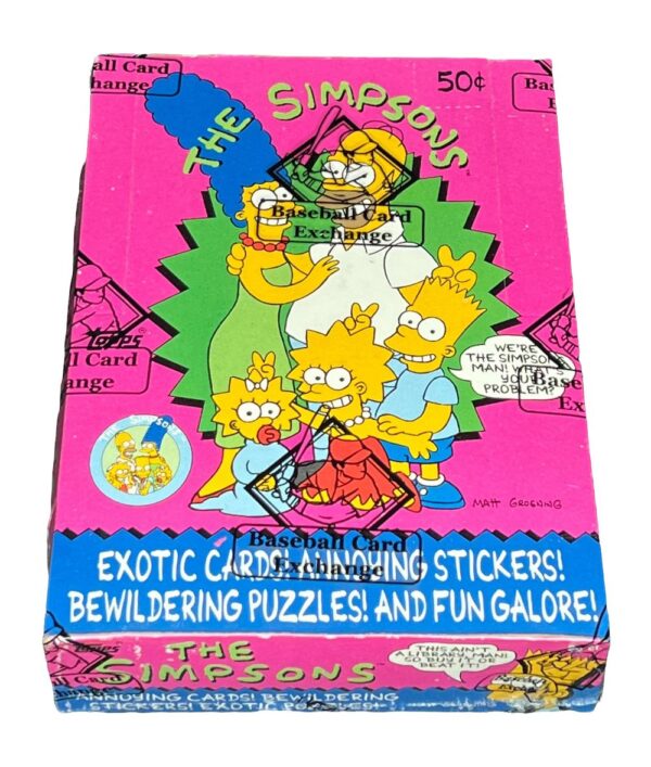 1990 Topps The Simpsons Wax Box (BBCE+FASC)