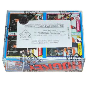 1989-90 O Pee Chee Hockey Wax Box (BBCE+Tape Intact)