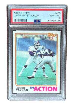 1982 Topps Lawrence Taylor In Action (PSA 8)