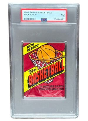 1981 Topps Basketball Wax Pack PSA 7 (Jabbar Showing On Back)