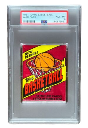 1981 Topps Basketball Wax Pack PSA 8