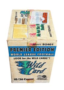 1992 Wild Card World League Football Premier Edition 10 Box Wax Case